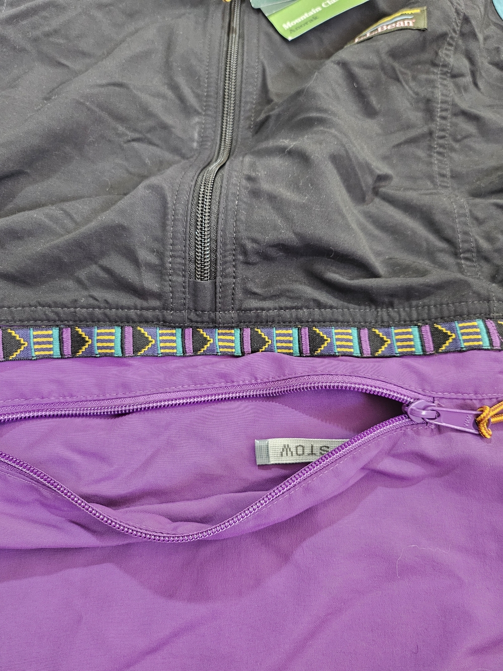 L.L.Bean Mountain Classic Anorak 2X Plus Colorblock Hooded Pullover Jacket